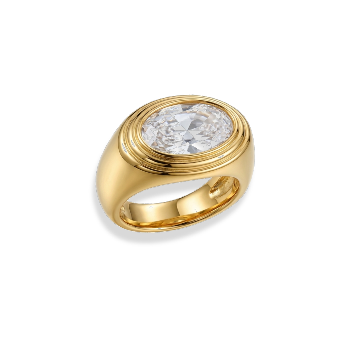 Anillo con zirconia chunky