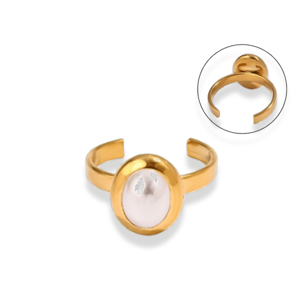 Anillo con perla en el centro