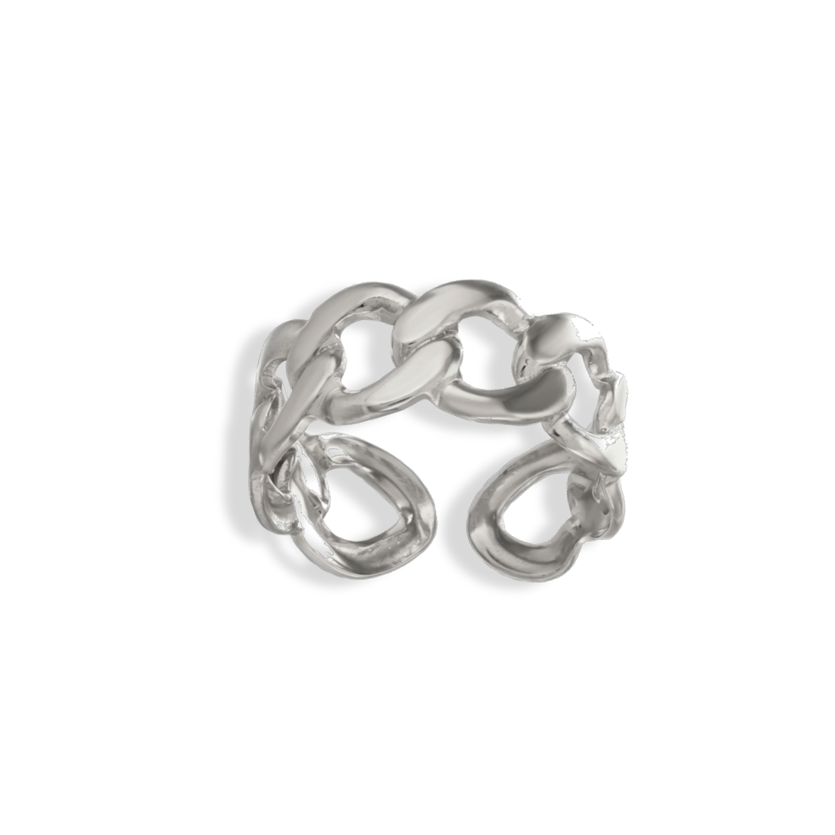 Anillo trenzado plateado