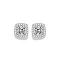 Aretes pequeños cuadrados de zirconias