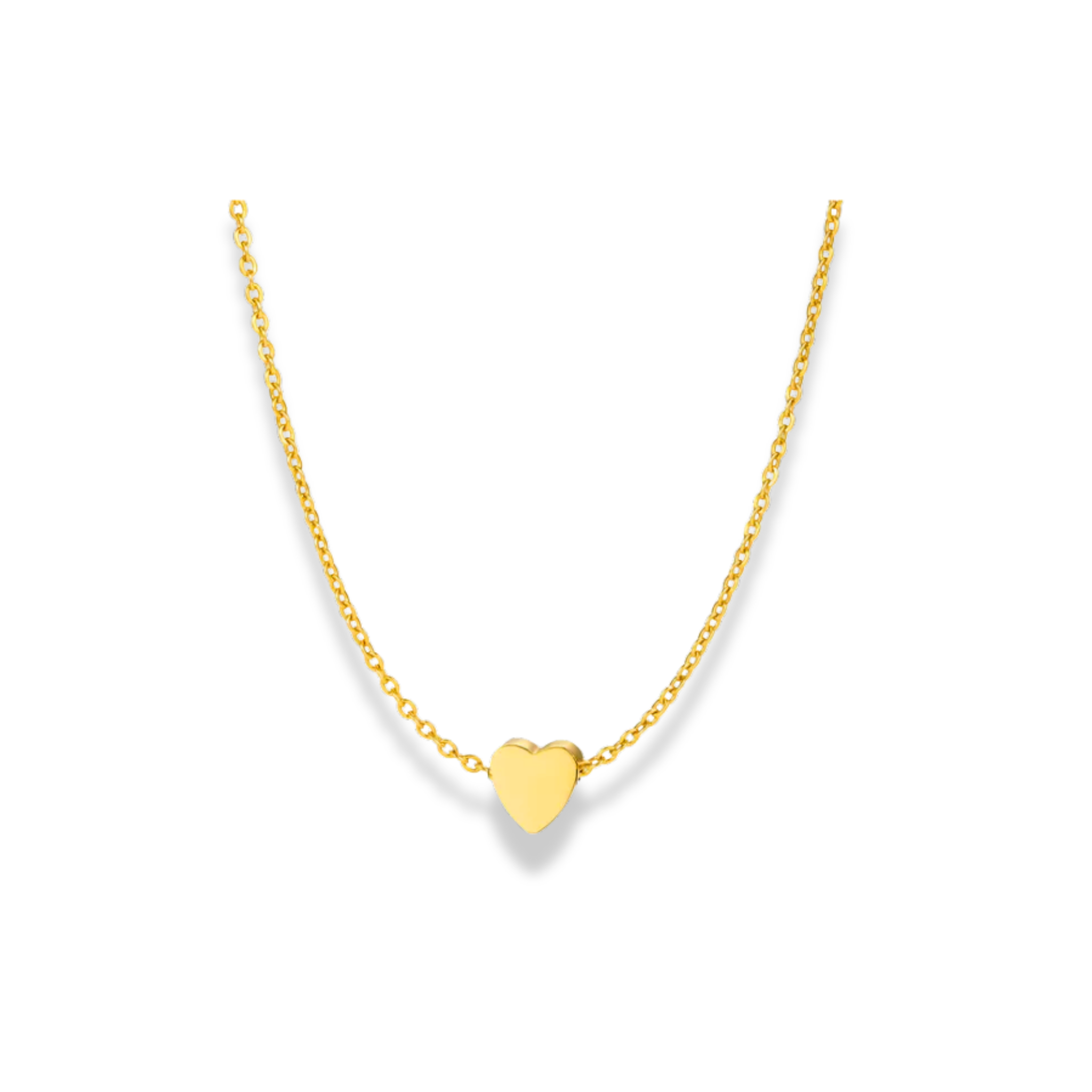 Cadena con dije de corazon liso