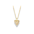 Cadena dije corazon alargado y zirconias