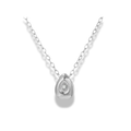 Cadena con dije de gota mini plateado