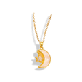 Cadena con dije de luna y estrella