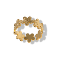 Anillo de flores con textura