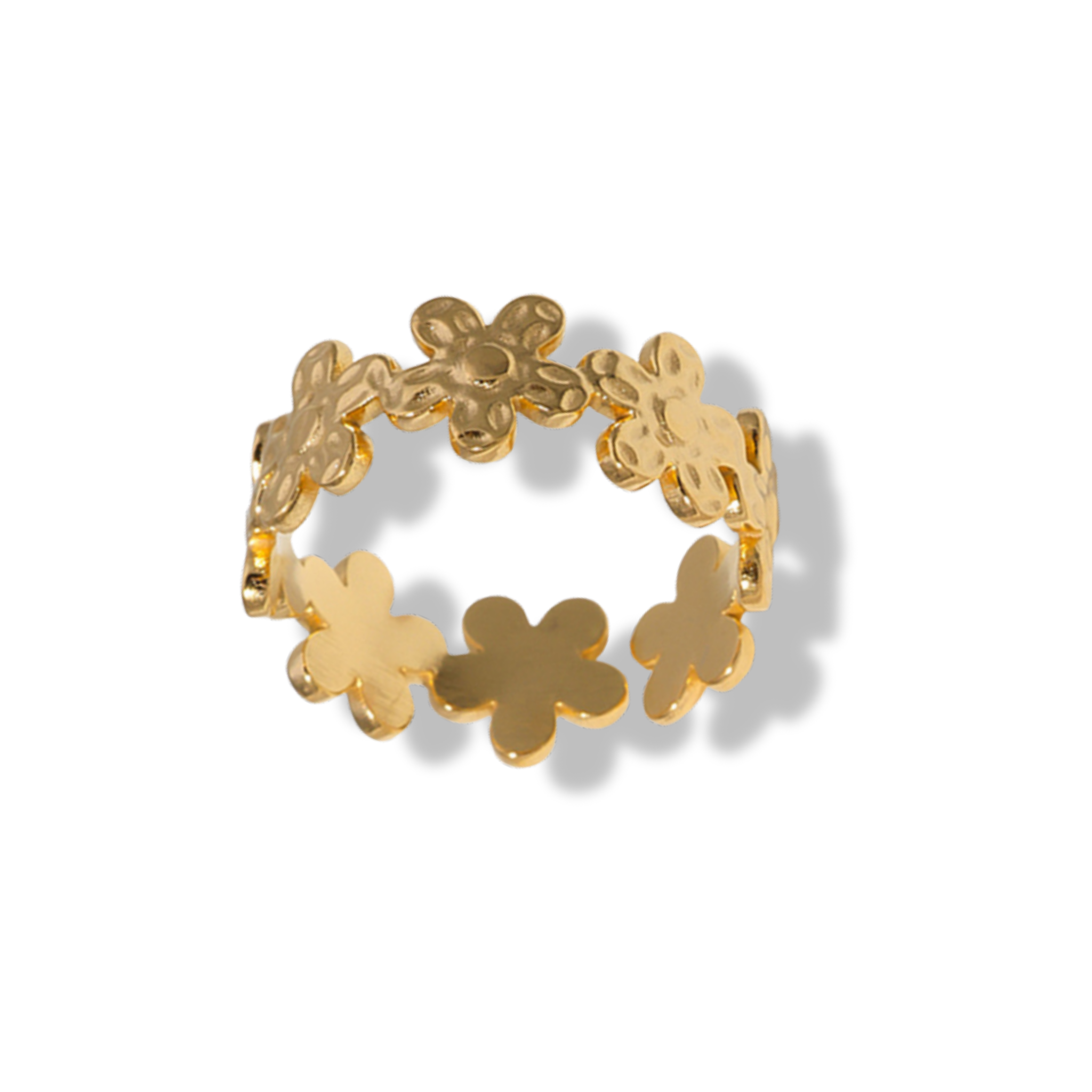 Anillo de flores con textura