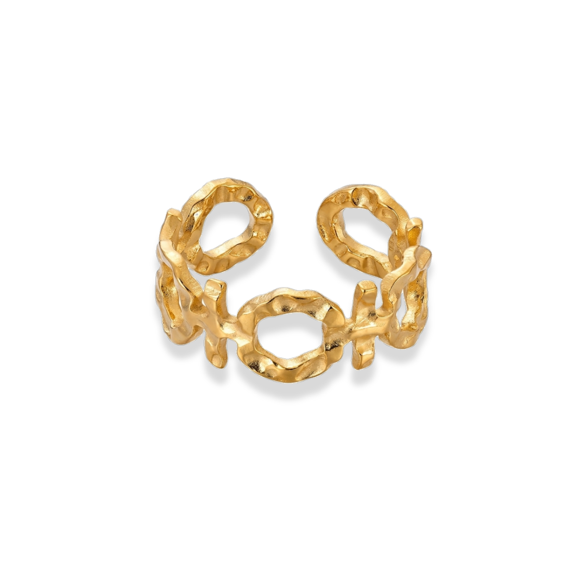 Anillo óvalos entrelazados