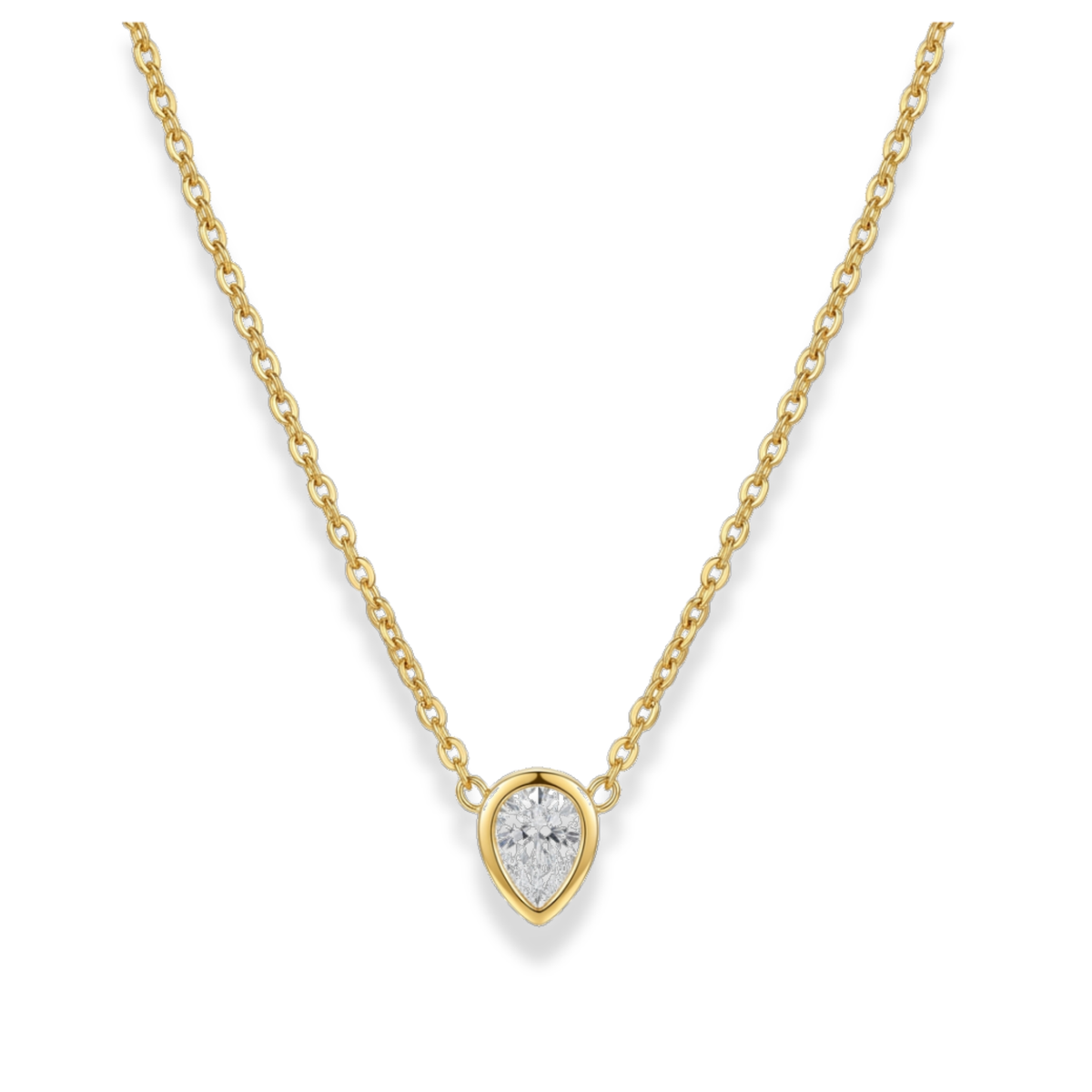 Cadena con gota de zirconia