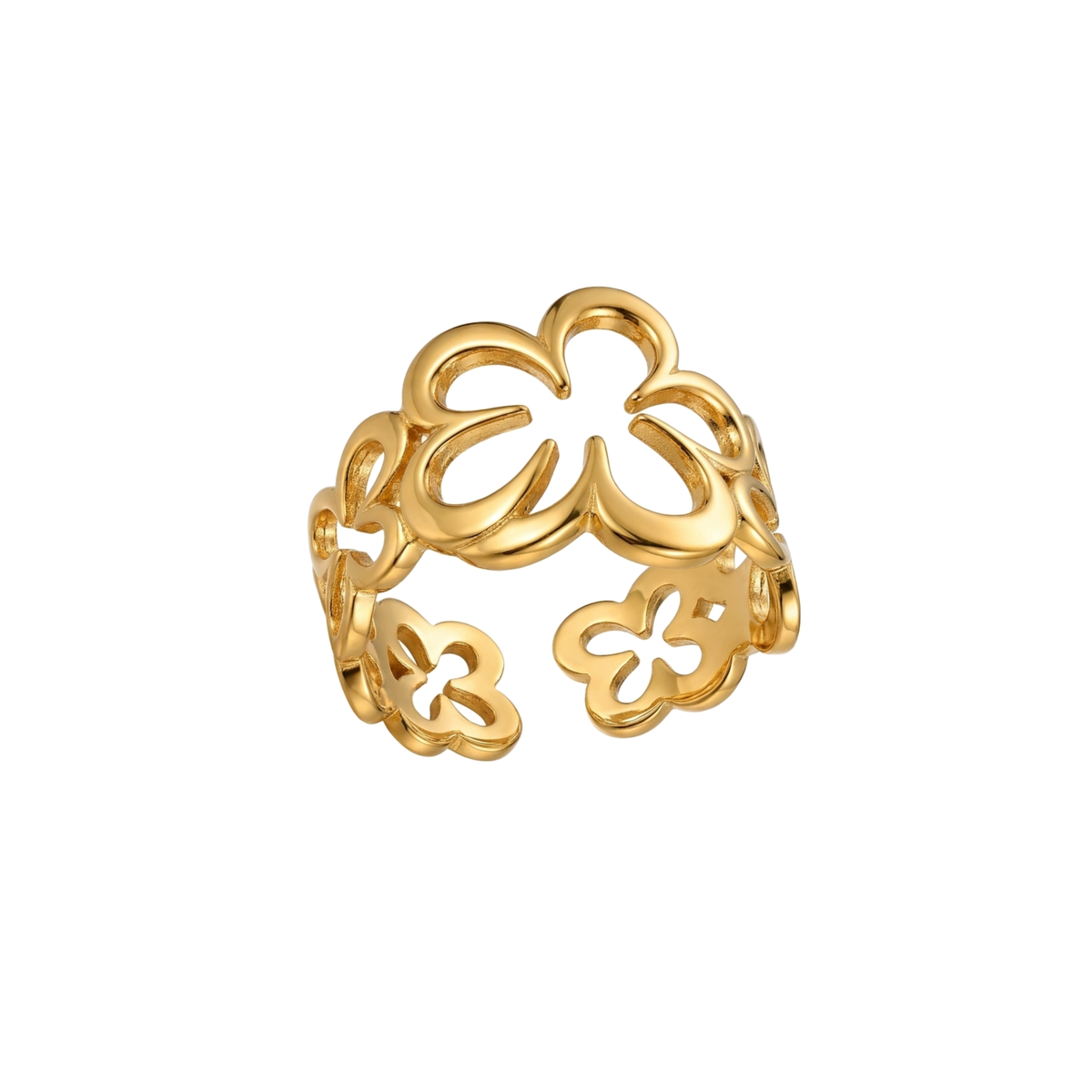 Anillo de flores irregulares huecas