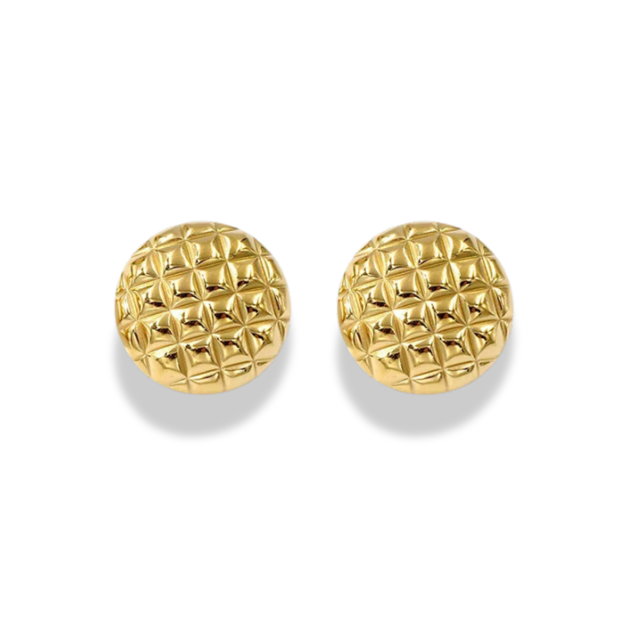 Aretes tipo boton con textura