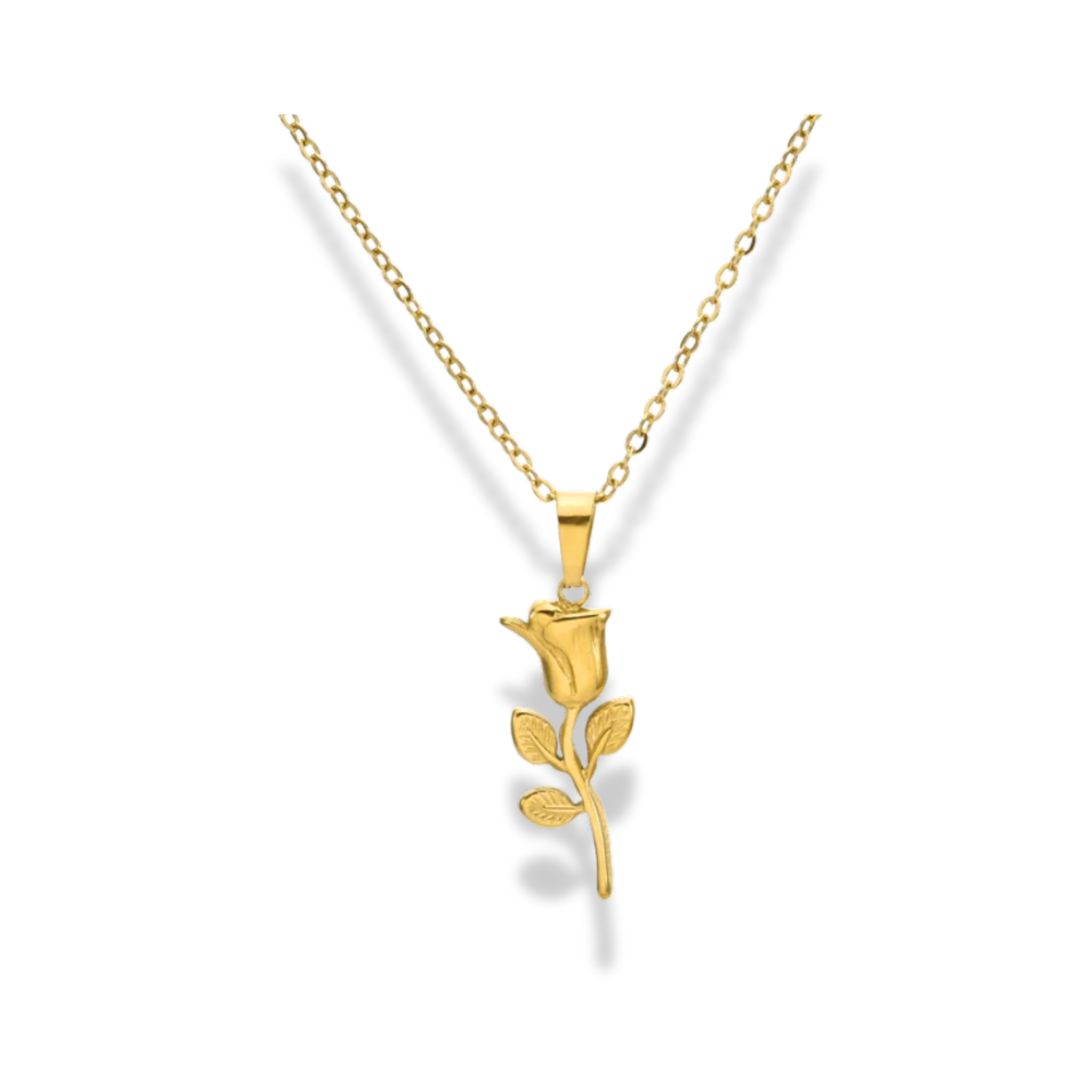 Cadena con dije de rosa