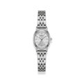 Reloj ovalado plateado