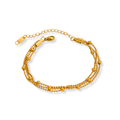 Pulsera triple de bolitas