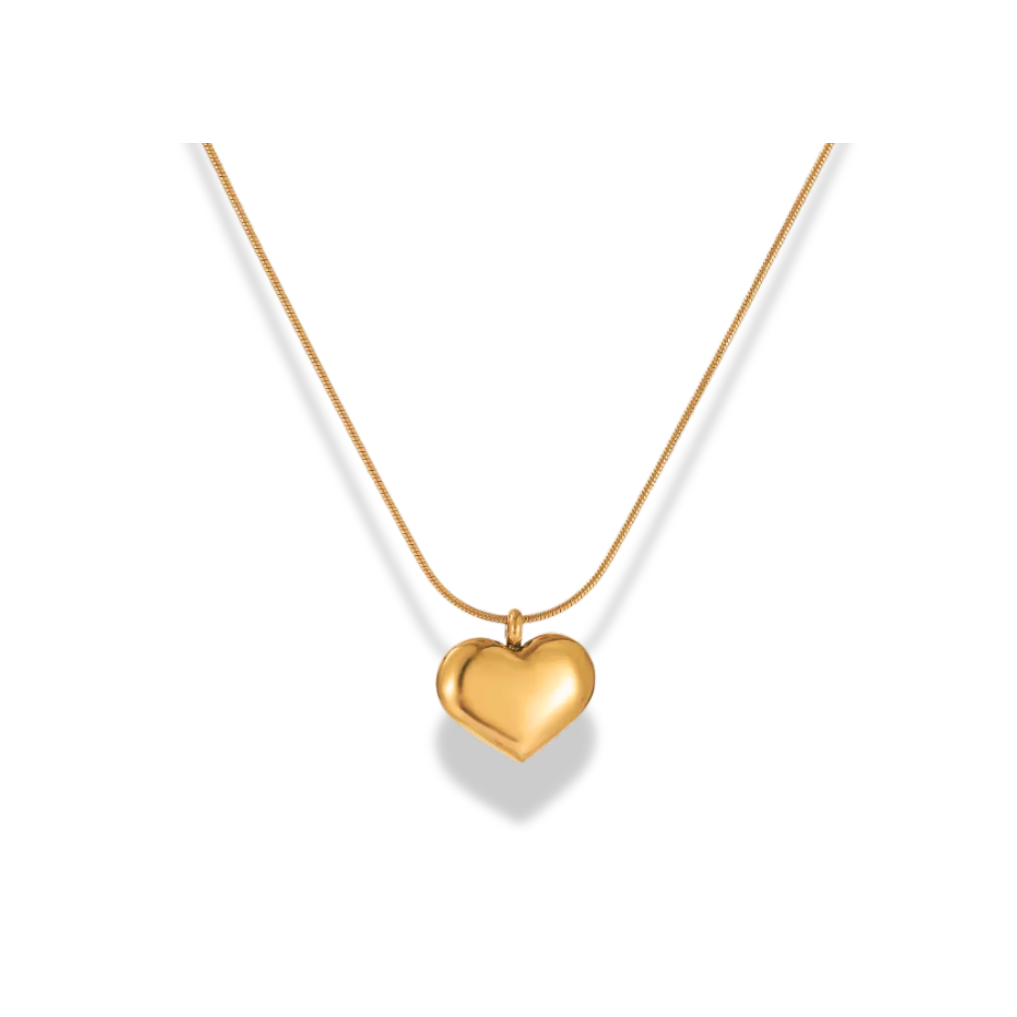 Cadena con dije de corazón chunky