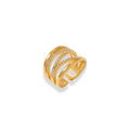 Anillo con líneas de zirconia