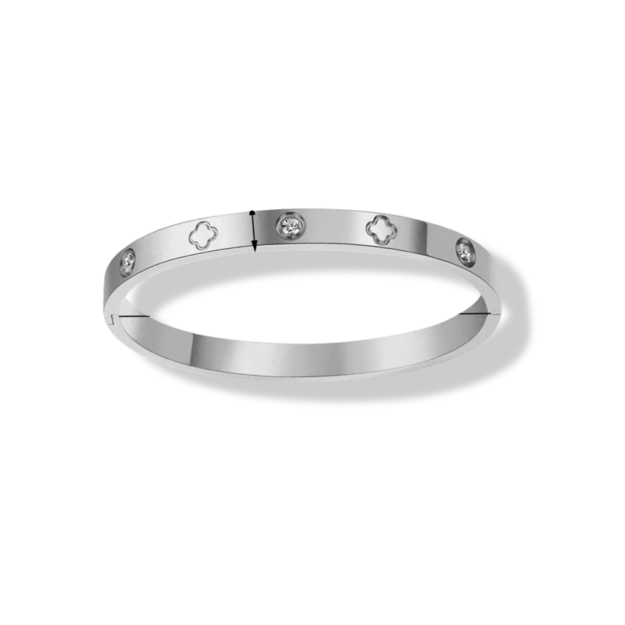 Pulsera rigida plateada