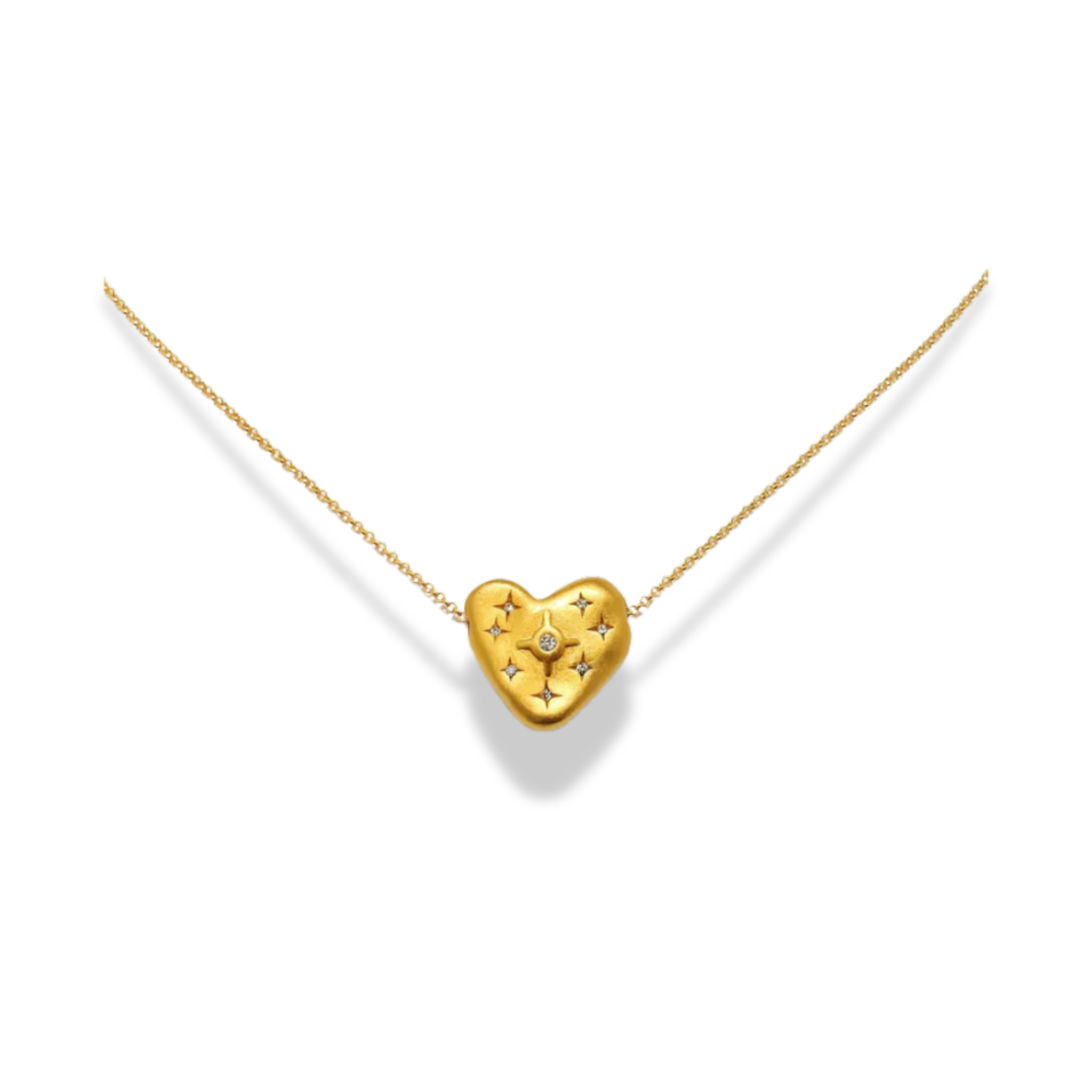 Cadena con dije de corazon y zirconias