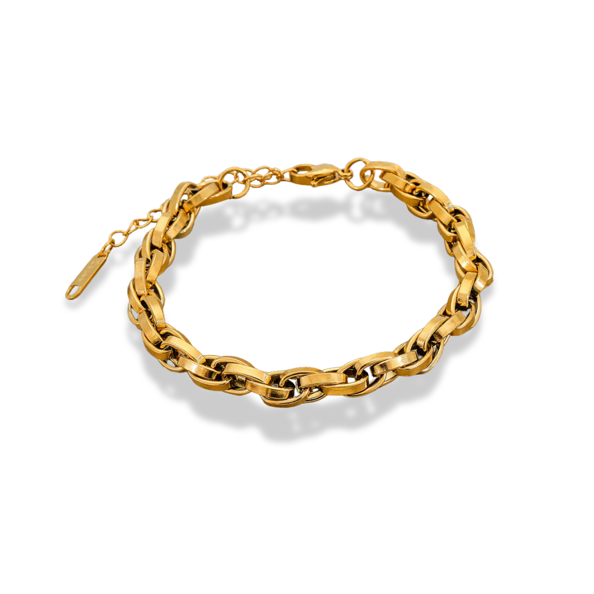 Pulsera de eslabones chunky trenzada