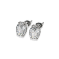 Aretes de zirconia ovalada