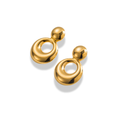 Aretes bolita círculo hueco colgante