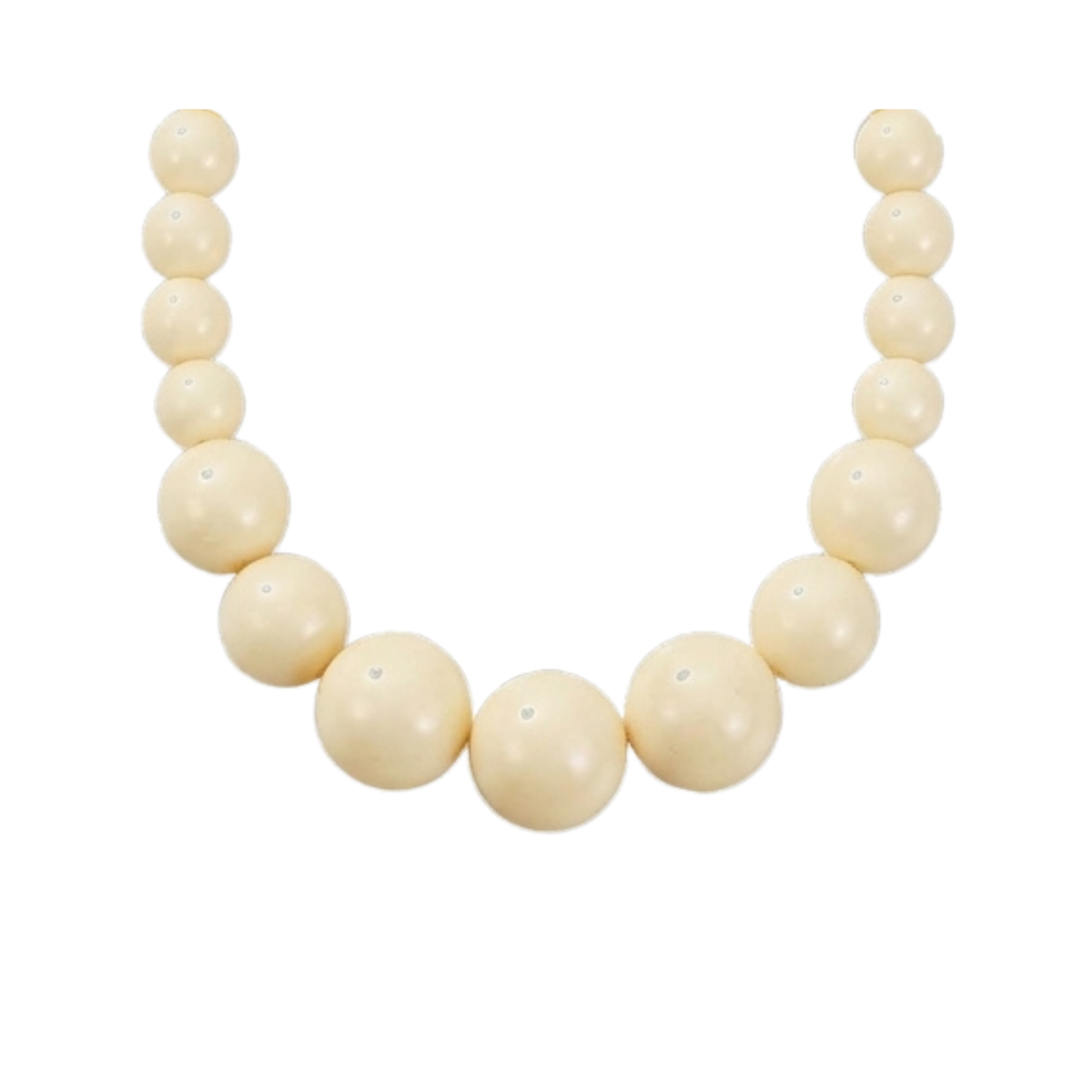 Chocker de bolas grandes beige