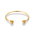 Pulsera rígida abierta bolas doradas