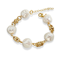 Pulsera de eslabones con perlas