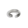 Anillo chunky lineas plateado