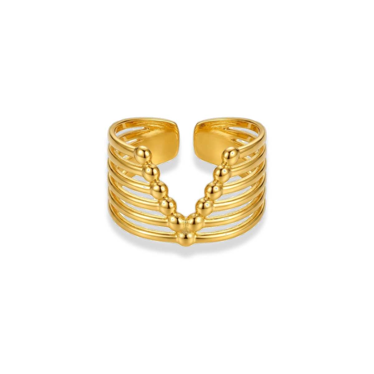 Anillo de líneas en V