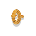 Anillo ovalo triple linea