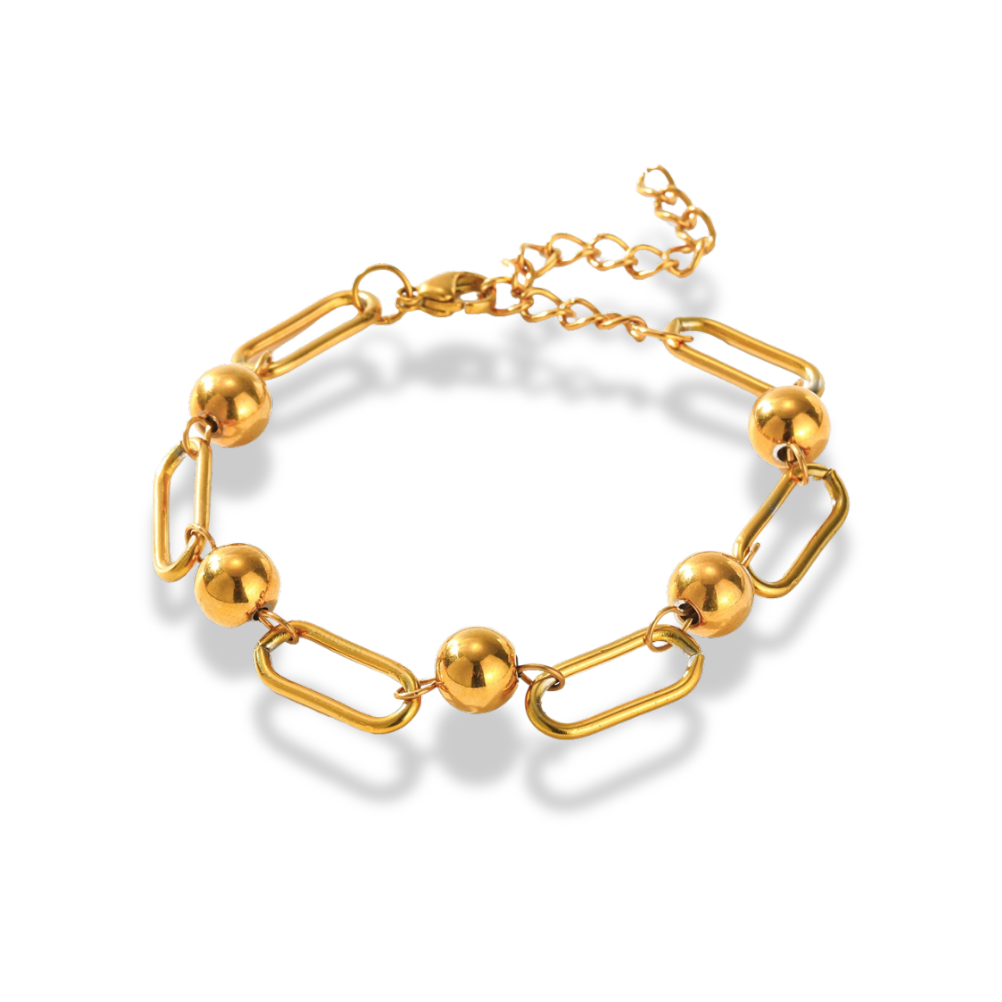 Pulsera eslabones y bolitas