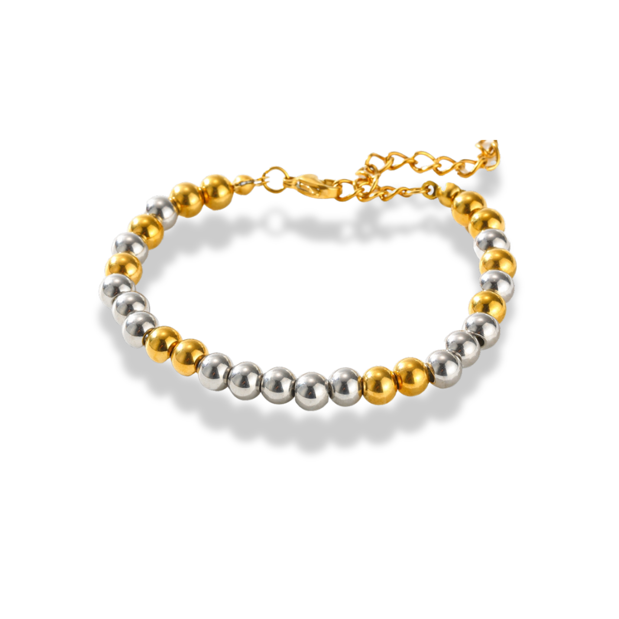 Pulsera bicolor de bolitas