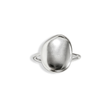 Anillo tipo bola plateada