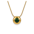 Cadena dije circular con zirconia verde
