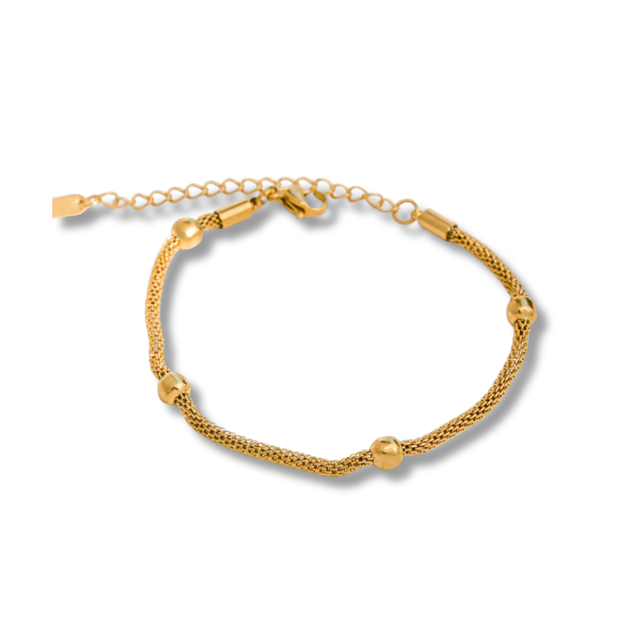 Pulsera con textura y esferas
