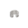 Anillo doble linea chunky plateado