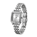Reloj con líneas plateado