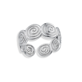 Anillo con remolinos dentro plateado