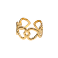 Anillo de corazones huecos