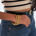 Pulsera rígida lisa delgada