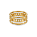 Anillo triple con trenzado