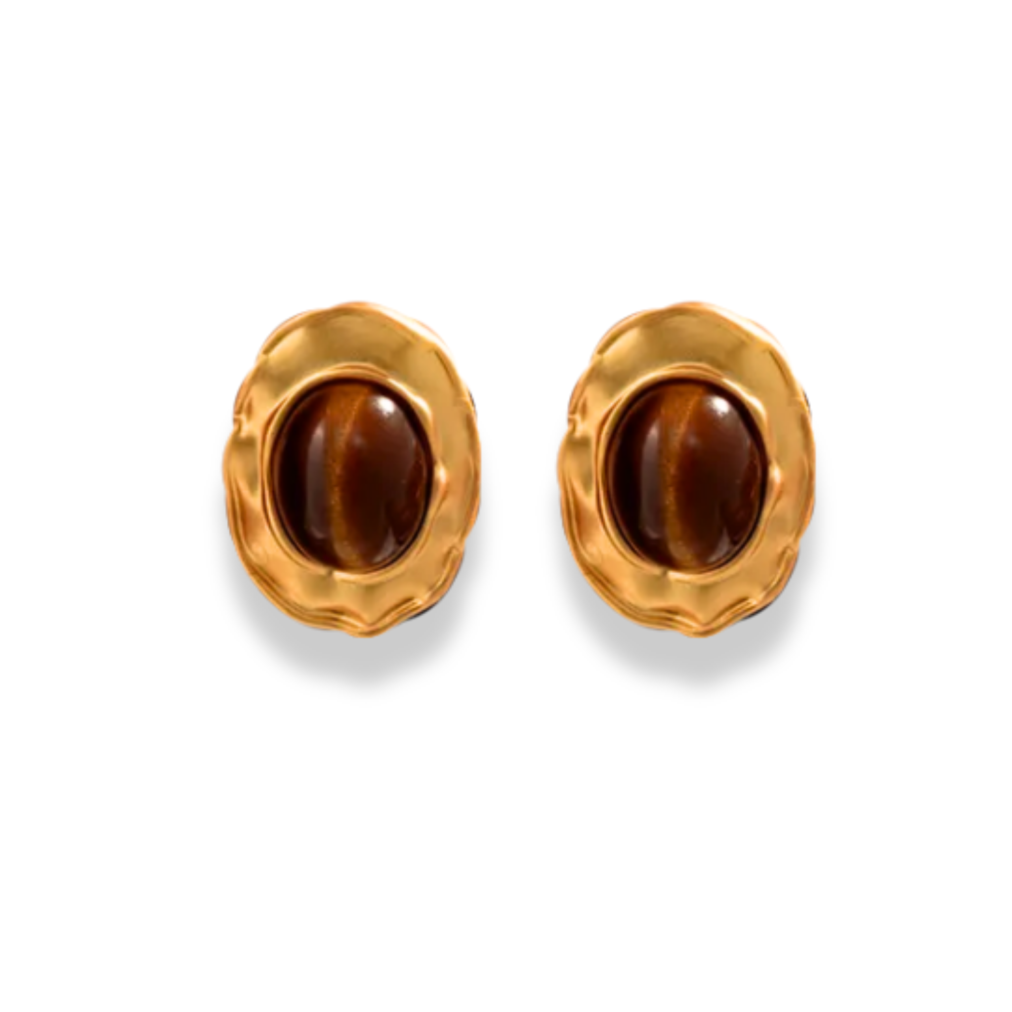 Aretes versatiles piedra cafe