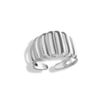 Anillo chunky croissant plateado