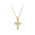 Cadena cruz con zirconias