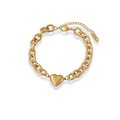 Pulsera de cadena gruesa corazón