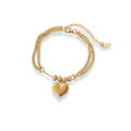 Pulsera con dije de corazón chunky