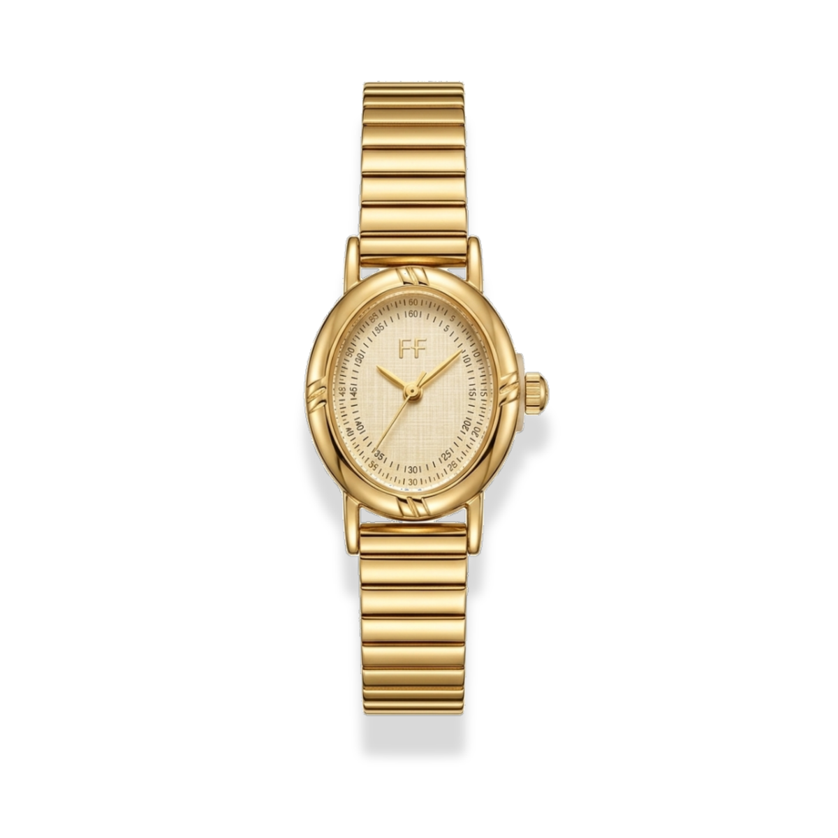 Reloj ovalado dorado elegante