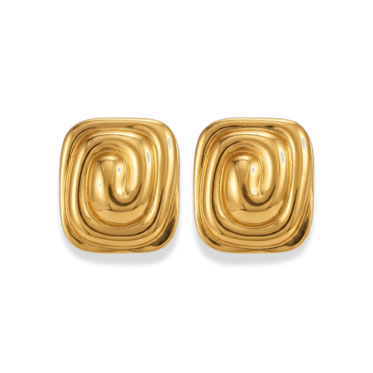 Aretes cuadrados con textura