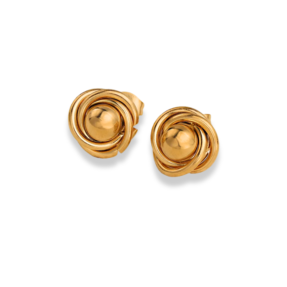 Aretes redondos entrelazados
