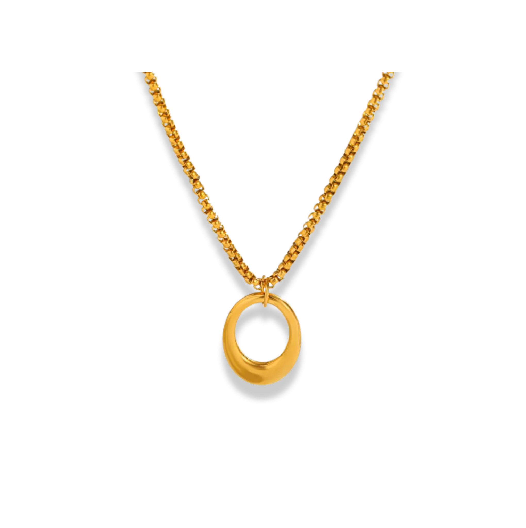 Cadena dije circulo chunky